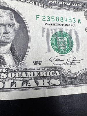 FRN Collector's Lot 1950 $10 Fine & 1976 $2 VF Federal Resereve Notes #453