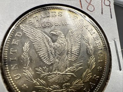 1879 P $1 Morgan Silver Dollar Coin CH BU Unc Neat Toning Reverse