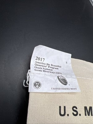 2017 S 25c Ozark Rivers 100 Coin US Mint Certified BU UNC ATB Quarter Bag $25 FV