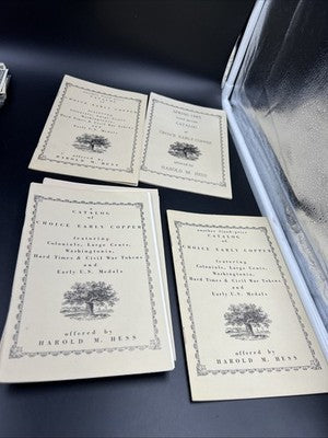 Lot of 6 Vintage Harold Mess Early Copper & Token Catalogs early 1980s