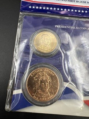2007 John & Abigail Adams First Spouse $1 Presidential Coin & Medal Set OGP