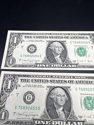 4 Consecutive 1988 A $1 FRN Federal Reserve Notes XF EF Circ #651