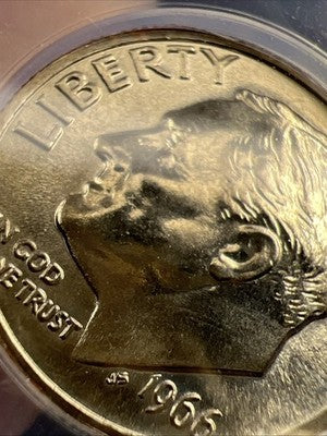 1966 10c Roosevelt Dime FS-401 5 On Cheek SP67 FSB MS67 Gem BU ANACS