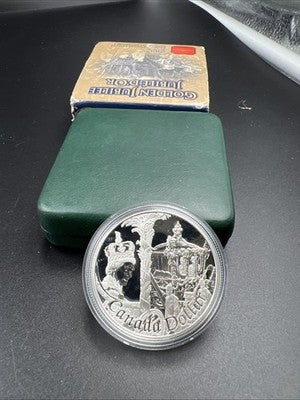 2002 Canada Sterling Proof Silver Dollar Coin Queen Elizabeth II 50 Anniversary