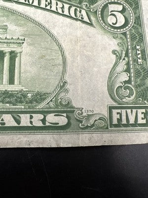 1934 $5 FRN Mule San Francisco District Federal Reserve Note Choice VF Very Fine