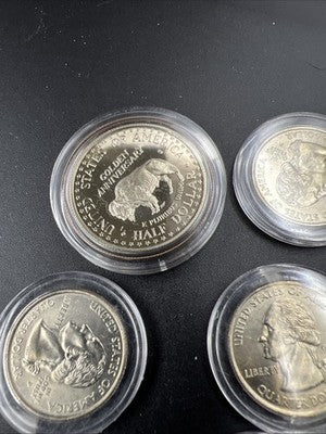 Lot of 6 US Coins 1x 1991 MT Rushmore Proof 50c 5x 2008 Arizona 25x BU
