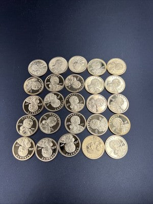 2001 S 25 Coin Proof Sacagawea Dollar Coin Roll