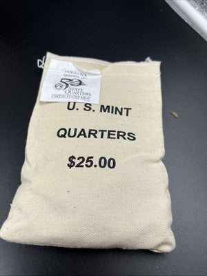 U.S. Mint Bag of 100 2002 P 25c Indiana State Statehood Quarter Coins BU UNC