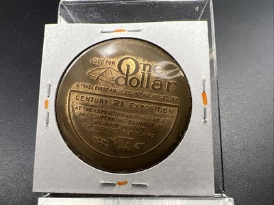 1962 Seattle World's Fair Bronze One Dollar Medal