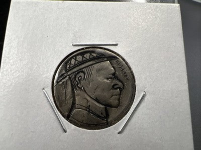 Hobo Buffalo Nickel Coin Modern Carving SKU#A