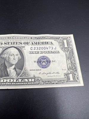 1935 G $1 One Dollar US Silver Certificate XF EF Extra Fine Circ #73