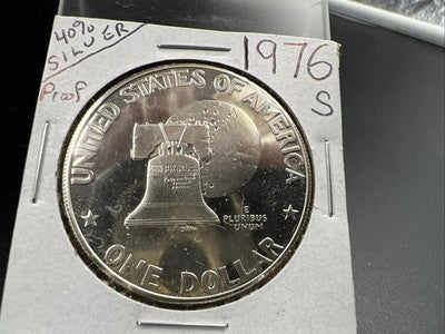 1976 $1 Ike Eisenhower 40% silver Dollar Coin Gem Proof SK#2b