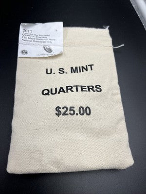 U.S. Mint Bag 100 2017 P 25c Ellis Island ATB Quarter Coins BU UNC