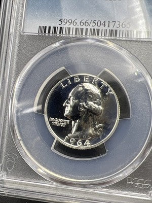 1964 25c Washington Silver Quarter Coin PR66 #65 PCGS