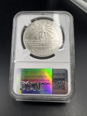 1986 P Statue of Liberty Commemorative Silver Dollar Coin NGC MS70 Gem BU #026