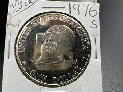 1976 $1 Ike Eisenhower 40% silver Dollar Coin Gem Proof SK#2b