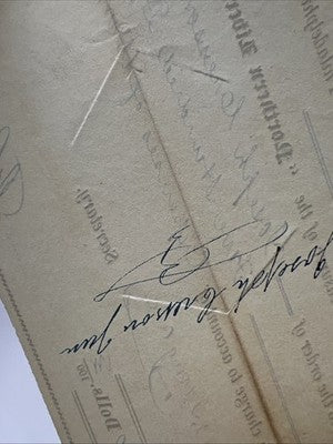 1839 Joseph Gratz Hand Autographed Endorsed for Collection Check