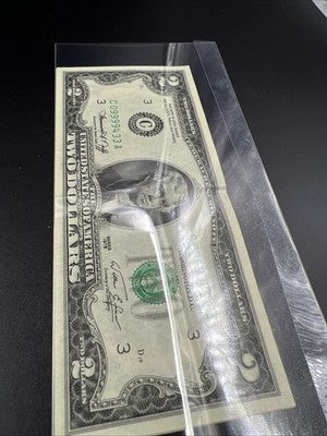 3 Consecutive 1976 $2 Bicentennial Two Dollar Bills VF Fancy Serial #09999433