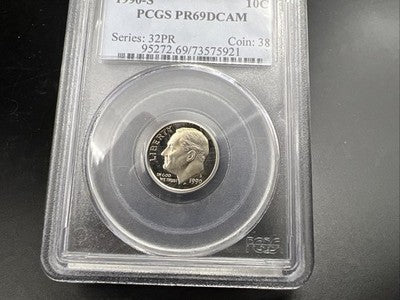 1990 S 10c Roosevelt Copper Nickel Dime Coin PCGS PR69 DCAM #921