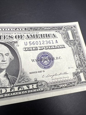 1957 B $1 One Dollar US Silver Certificate UNC Uncirculated #361
