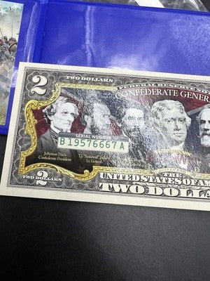 Civil War Generals Colorized 2017 A 2 Two Dollar Federal Reserve Note Unc #6667