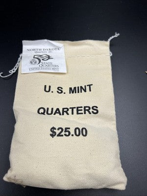 U.S. Mint Bag of 100 2006 P 25c North Dakota State Statehood Quarter Coin BU UNC