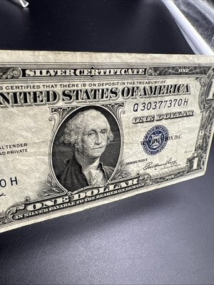 1935 E $1 One Dollar Silver Certificate CH VF Very Fine Circ neat Serial #370