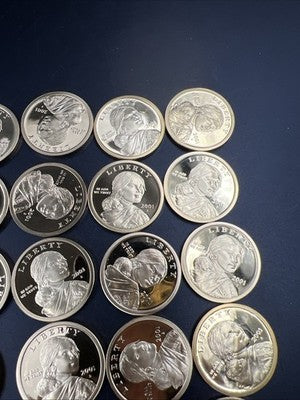 2001 S 25 Coin Proof Sacagawea Dollar Coin Roll