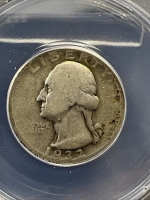 1932 D 25c Washington Silver Quarter Coin ANACS G4 Good Certified