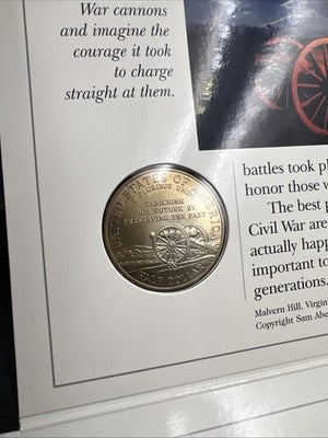 1995 S Civil War 50c Commemorative Half Dollar Coin Young Collector's Set