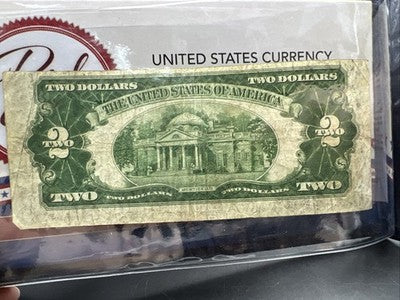 1928 D $2 Two Dollar USN United States Note Red Seal VG Circ #91