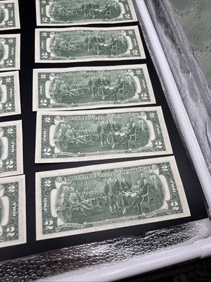20 Consecutive 1976 $2 Two Dollar FRN Federal Reserve Notes CH AU / CU UNC #36