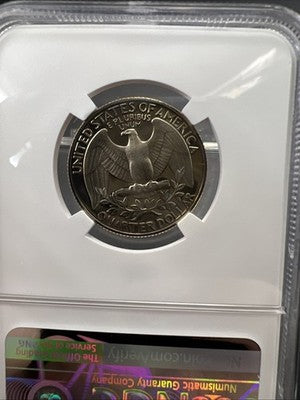 1983 S 25c Washington Clad Proof Quarter Coin PF68 UCAM #47 NGC South Beach Slab