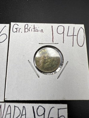 Toner Trio Canada & England Silver Dimes Circ - 1896 1940 1965