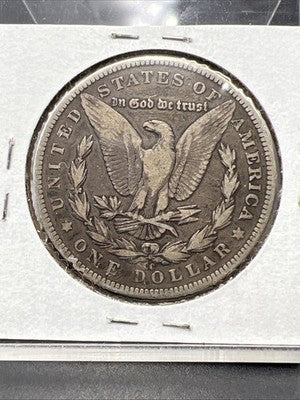 1891 CC $1 Morgan Silver Eagle Dollar Coin Carson City VG / Fine Details Rim Nic