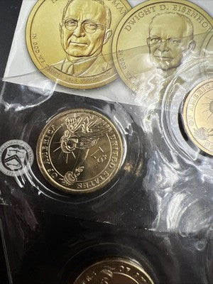 4 Coin 2015 D Presidential Dollar Set Truman Eisenhower Kennedy Johnson BU UNC
