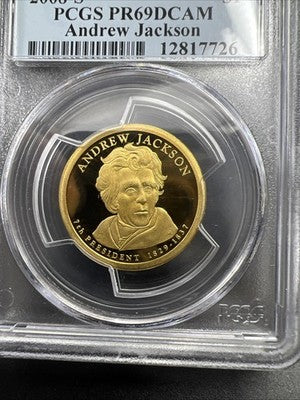 2008 S $1 Andrew Jackson Presidential Dollar Coin PCGS PR69 Dcam #726