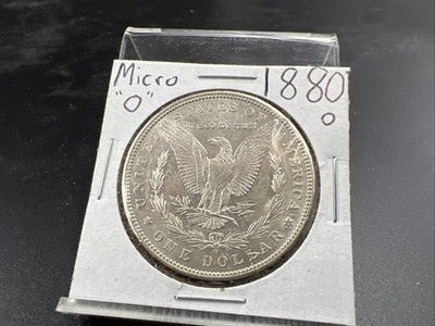 1880 O Micro o vam $1 Morgan Silver Dollar Coin AU About UNC SK#a