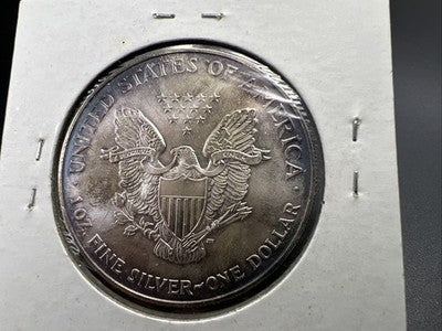 1996 1 Oz ASE American Silver Eagle Coin CH BU UNC Neat Toning Toner