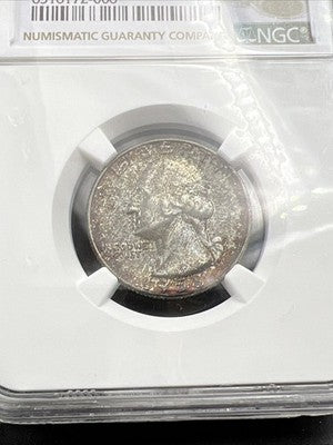 1958 D 25c Washington Silver Quarter Coin MS66 Toned Toner #006 NGC