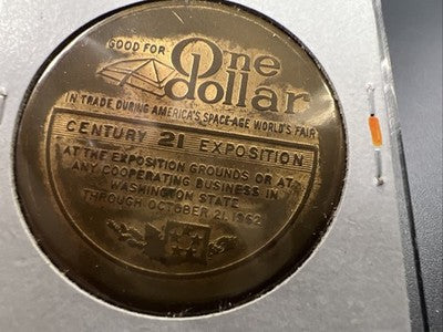 1962 Seattle World's Fair Bronze One Dollar Medal