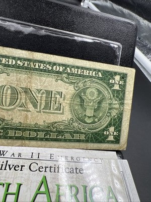 1935 A $1 North Africa Yellow Seal Silver Certificate CH VG Very Good Circ #288