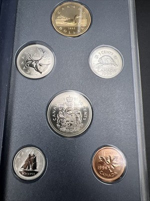 1996 Canada Specimen 6 Coin Gem Uncirculated Set w/ used Box COA