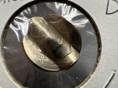 Waffled Cancelled 2006 D 10c Roosevelt Dime Coin SK#a