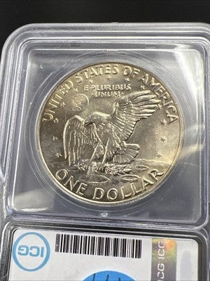 1974 D $1 Ike Eisenhower Clad Copper Nickel Dollar Coin ICG MS66 #705