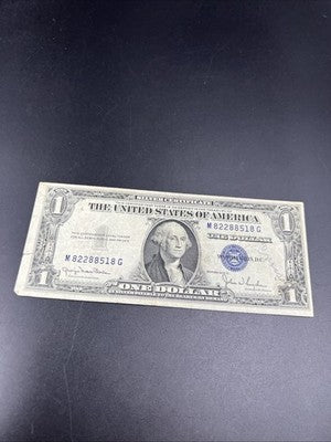 1935 D $1 Wide Margin One Dollar Silver Certificate Fine Detail #18