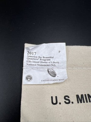 U.S. Mint Bag 100 2017 P 25c Ellis Island ATB Quarter Coins BU UNC