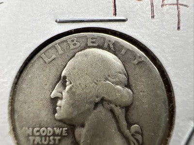 1941 P 25c Washington Silver Quarter Coin AG Circ DDO Double Die Obverse SK#a