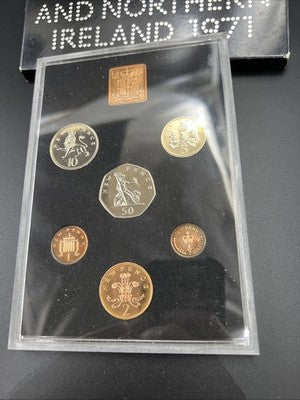 The Decimal Coinage Of Great Britain & Northern Ireland 1971 Coin Proof Set sk#C