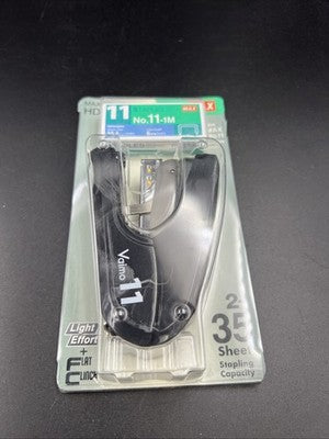 HD-11FLK Max Flat Clinch Stapler for 2x2 Coin Flips Stapler Black Hand Size New